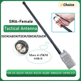 Walkie Talkie CS Tactical Antenna Coil Load UV-K5 UV-K6 Foldable Aerials VHF UHF for UV-18 Pro DM-1701 UV-5RH Radios Accessories