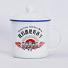 450m Nostalgic Classics Ceramic Cup With Lid China Mao Zedong Retro Drinking Glass Office Creative Tea Pot Imitation Enamel Mug