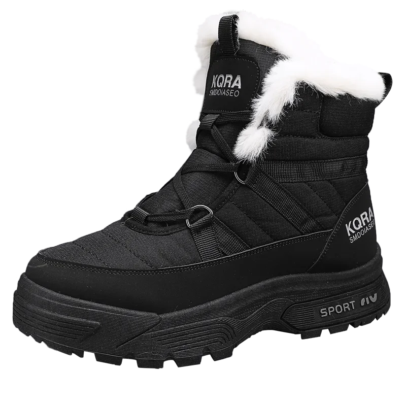 Mens Boots Outdoor Snow Shoes Plus Cotton Winter Non-slip Desert Army Boot Warm Plush High Tops Wear-resistant Thick Bottom Shoe