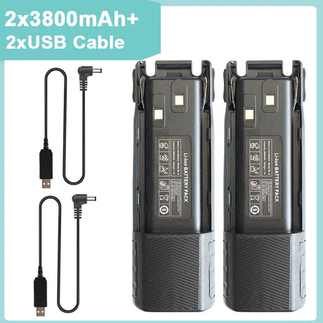 Baofeng UV-82 Battery 2800/3800/4200 mAh Enlarge for Walkie Talkies UV82 Plus UV-8D UV-82WX Original Ham Radios BL-8 Accessories