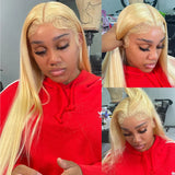 613 Honey Blonde Color 13x4 Lace Front Human Hair Wigs for Women 4x4 Lace Closure Brazilian Straight Frontal Wigs Human Hair 613