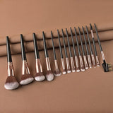 Private Label 15pcs Makeup Brushes Set Custom Bulk Soft Brushes-black Gold Strong Powder Grasping Power Beauty Make Up Tools