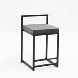 Reinforce Counter Bar Stool Metal Nordic Design European Bar Chair Minimalist Dinning Black Legs Taburetes De Bar Furniture