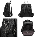 Fashion Rivet Decoration Backpack Women Small Square Plaid Pattern Leather Shoulder Bag Anti Theft Backpack School Bag for Girls