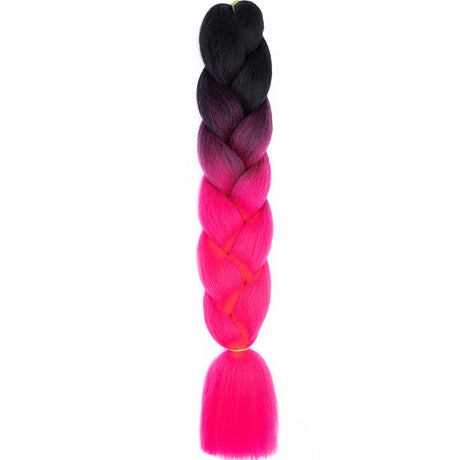 AZQUEEN 24 Inch Jumbo Box Braids Extensions Synthetic Braiding Hair DIY Hair Braids For Children Pink Purple Yellow Gray