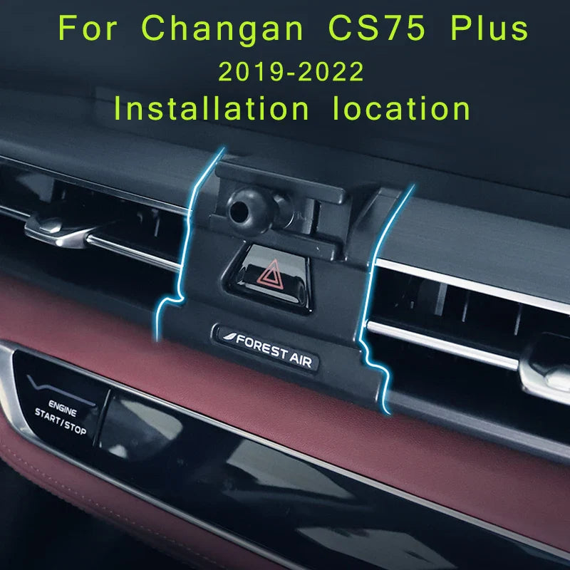 Car Phone Holder For Changan CS35 CS75 Plus 2022 2021 2019 Car Styling Bracket GPS Stand Rotatable Support Mobile Accessories