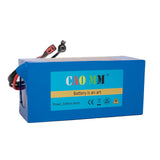 CaoMM 36V Electric Bike Battery with Charger BMS Protect 10Ah 10S4P Lithium Ebike Battery for Scooter Motorcycle Solar Panels