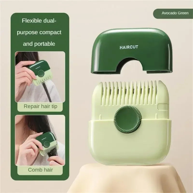 2 In 1 Baby Hair Cut Hairdressing Comb Trim Bangs And Broken Hair Bangs Trimmer Manual Portable Children's Hair Clipper