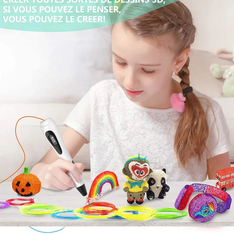 3D Creative Drawing Pen Set with 30 Color Filament - Unleash Your Child's Imagination!