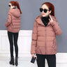 Autumn Winter Loose Jacket Hooded Short Coat Women Overcoat Solid Cotton-padded Clothes Female Parka Outerwear