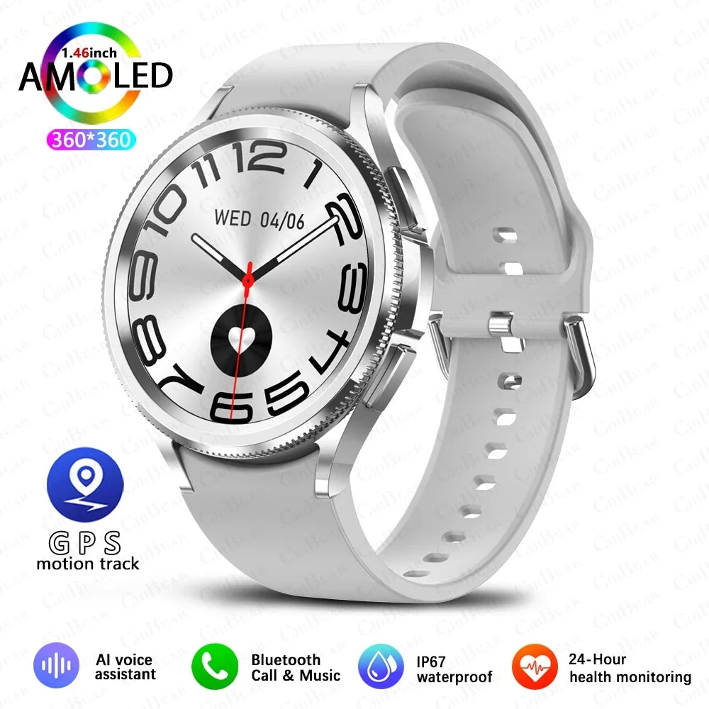 1.43 Inch 360 * 360 HD AMOLED Smartwatch Men GPS Sports Fitness Tracker Health Monitoring Waterproof Bluetooth Call Smart Watch