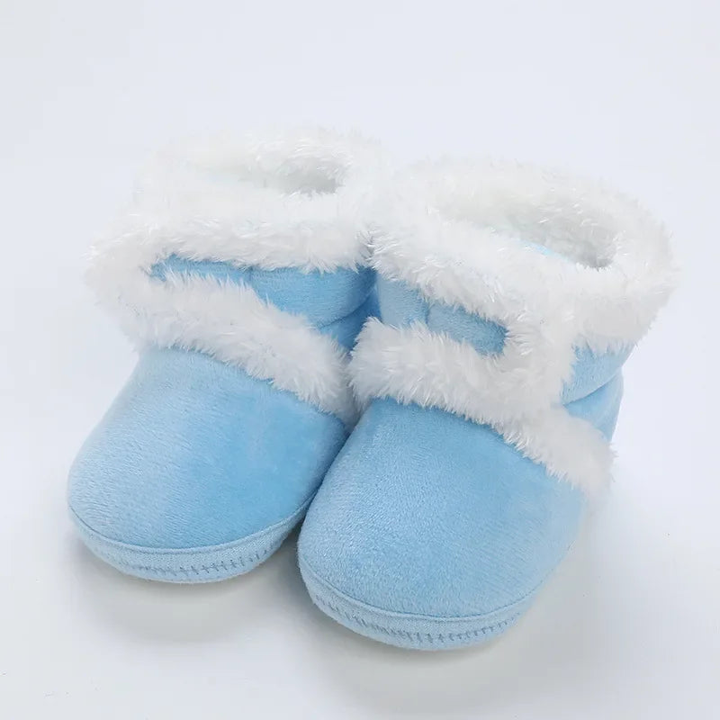 Winter Sweet Newborn Baby Girls Princess Winter Boots First Walkers Soft Soled Infant Toddler Kids Girl Footwear Shoes Booties