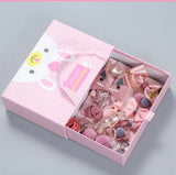 18 Pcs/Box New Kids Children Accessories Hairpins Barrettes Baby Fabric Bow Flower Headwear Hair clips Girls Headdress