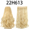 Hair Extensions No Clips Synthetic Fake Hair Ombre Pink Blonde Brown Black Natural Wavy Curly False Hair Piece For Woman