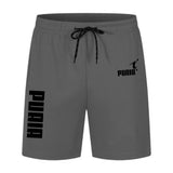 Men's Breathable Polyester Tracksuits Elastic Drawstring Gym Fitness Shorts Running Sport Shorts 2 Seasons New Shorts for Men