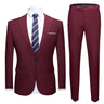 Jacket + Pants 2 Pieces Set / 2023 Fashion New Men's Casual Boutique Business Dress Wedding Groom Suit Coat Blazers Trousers