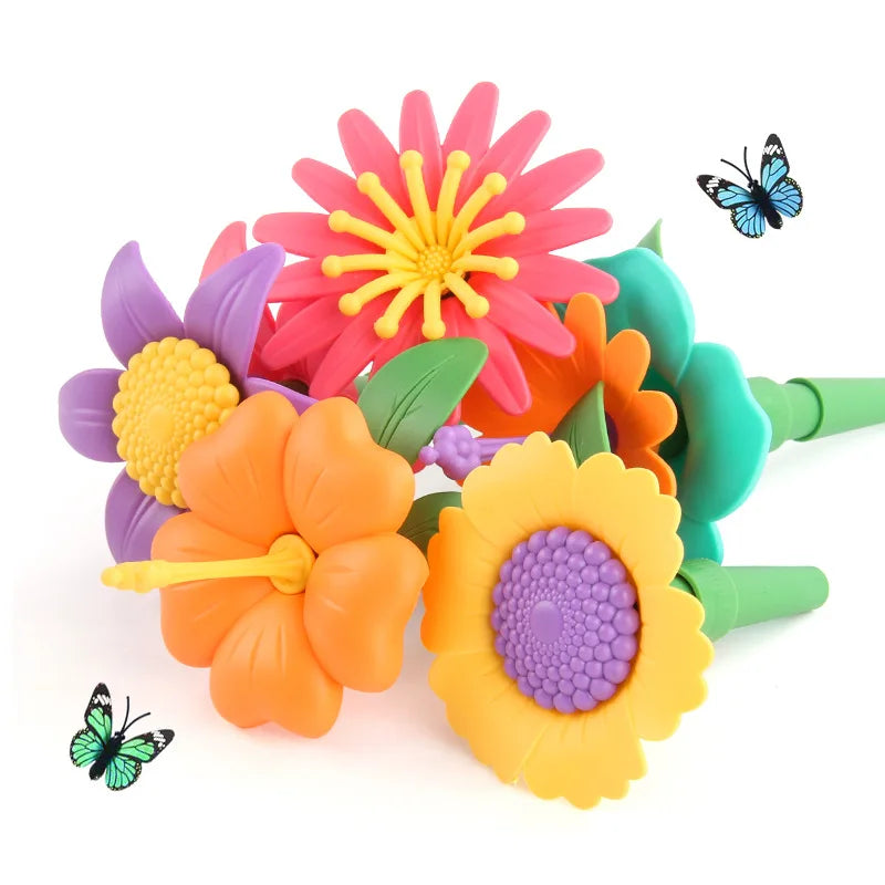 Flower Garden Building Toys for Girls Stacking Game For Toddlers STEM Educational Preschool Toy Gift