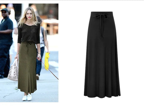 Plus Size A-line Cotton Skirts Hip Slim Women Casual Skirts Irregular Elastic Waist Long Loose Sheds Skirts Bowknot Skirts