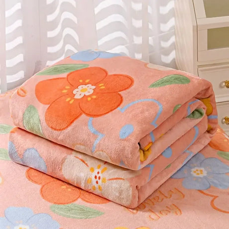 Sanrio Bedding Sheet Plush Cartoon Hello Kitty Blanket Air Conditioner Blanket Winter Woolen Blanket Quilt