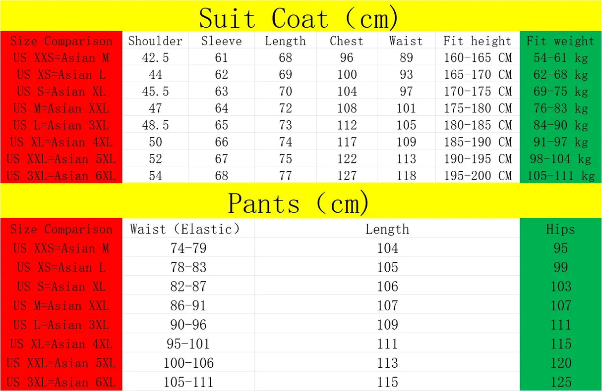 2023 Fashion New Men's Casual Boutique Double Breasted Suit Trousers / Man's Business Suit Jacket Blazers Coat Pants 2 Pcs Set