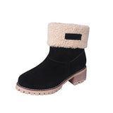 2023 Winter Boots Women Fur Warm Snow Boots Ladies Warm Wool Booties Ankle Boot Comfortable Shoes Casual Female Mid Calf Boots