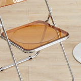 Transparent Folding Chair And Table Acrylic Simple Design Stable And Balanced Dining Chair Household Outdoor Graden Living Room