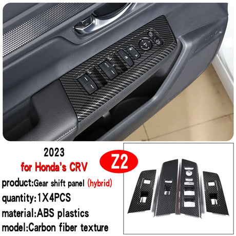 Suitable for 2023 Honda CRV interior decoration center console gear head door decoration carbon fiber pattern accessories