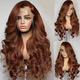 HD 13x4 Chocolate Brown Lace Front Human Hair Wigs For Women Body Wave Transparent 360 Full Lace Frontal Wigs On Clearance Sale