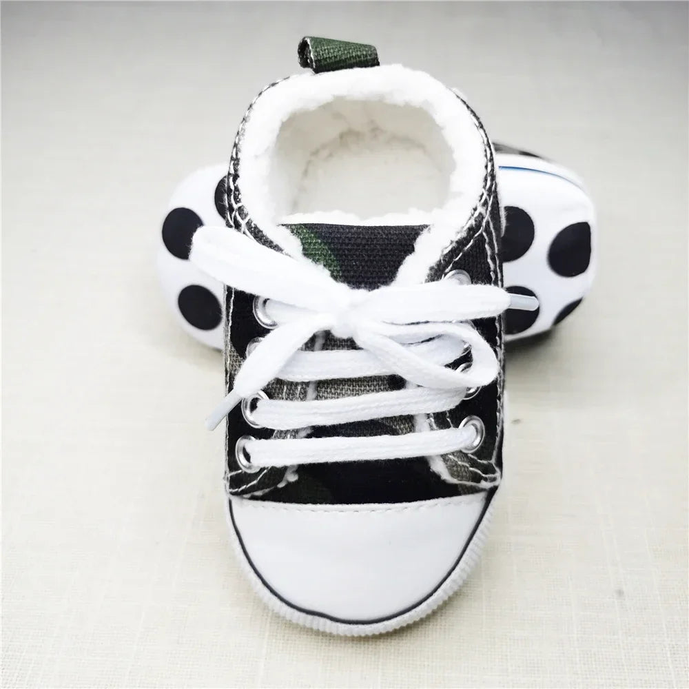 Baby Canvas Classic Sneakers Newborn Print Star Sports Baby Boys Girls First Walkers Shoes Infant Toddler Anti-slip Baby Shoes