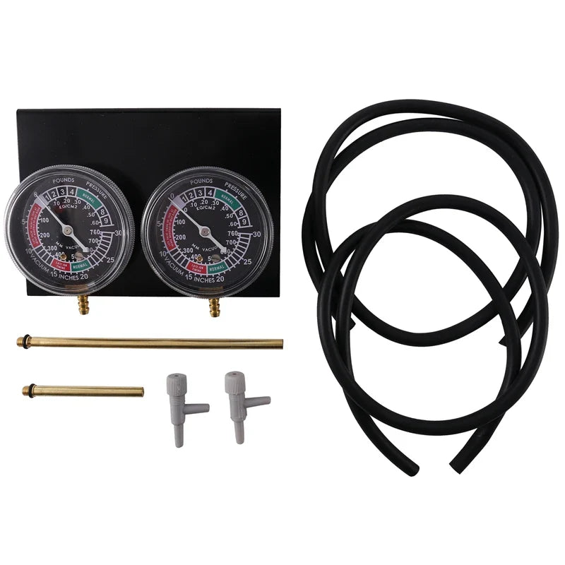 Motorcycle Carb Carburetor Fuel Vacuum Balancer Gauge Sync Gauges 2-Carb Fuel Supply System Universal