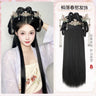 Hanfu Cosplay Wigs Women Black Anime Ancient Chinese Hanfu Wigs Headgear Accessories Hanfu Long Straight Wigs Black Wig Headband