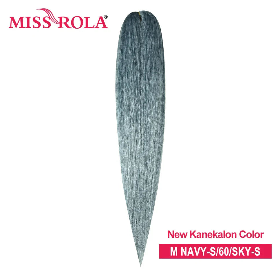 Miss Rola Synthetic Wholesale Bulk 6 Pieces 30Inch 28Inch 26Inch Pre Stretched Jumbo Braiding Hair Kanekalon EZ Twist Braid Hair