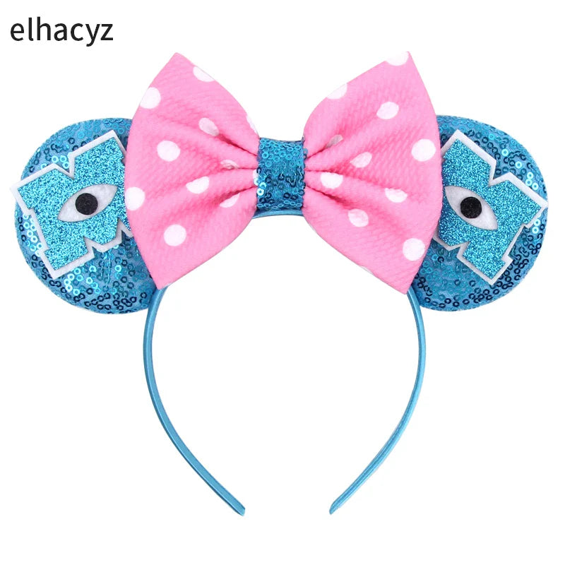 10Pcs/Lot New Colors Mouse Ears Headband Women Festival Party Cosplay Hairband Girls Gift Kids DIY Hair Accessories Wholesale