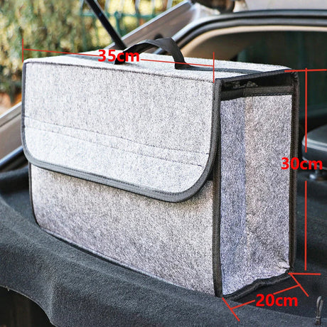 Large Anti Slip Compartment Boot Storage Organizer Tool Car Storage Bag Car Trunk Organizer Soft Felt Storage Box Accessories