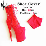 Boot Protective Cover Suede Surface Pole Dance Boots Cover 20cm High Heels 10cm Platform  Strong Wear-resistant Shoe Cover