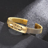 Featured Premium 316l Stainless Steel Hip Hop Creative Hollow Men's Bangle Brace