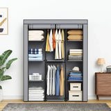 Portable Closet, Wardrobe Closet with 10 Storage Shelves and 2 Hanging Rods, Non-Woven Fabric Cover,Closet Organizer Wardrobes