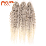 Ariel Hair Synthetic Twist Crochet Curly Hair 24 Inch Water Wave Braid Hair Ombre Blonde Brown Deep Wave Braiding Hair Extension