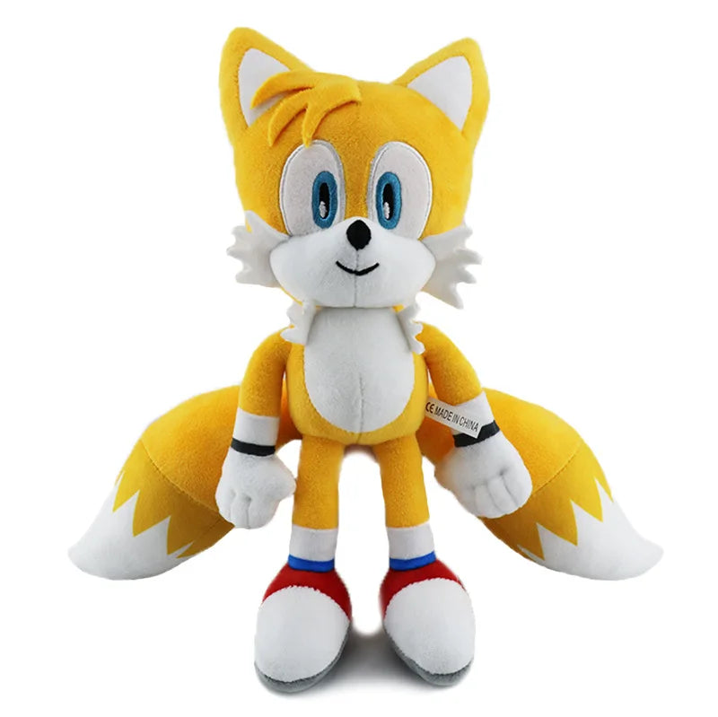 30CM High quality Sonic Plush Toy The Hedgehog Sonic Knuckles Tails Cute Cartoon Soft Stuffed Doll Birthday Gift for Children