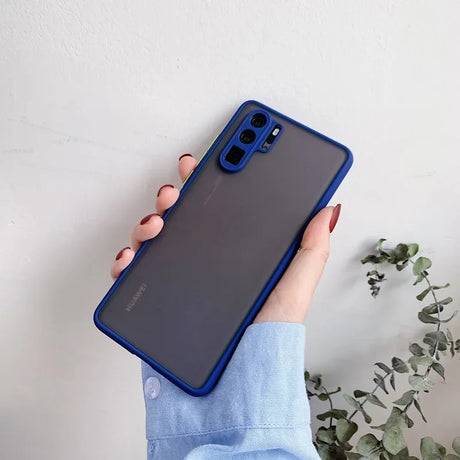 Camera Lens Protection Phone Case For Huawei P20 P30 P40 Mate 20 Pro Honor 20 Matte Translucent Shockproof Back Cover Case