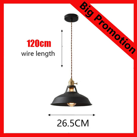 Pendant Light Retro Industrial Colorful Restaurant Kitchen Home Ceiling Lamp Vintage Hanging Light Lampshade Decorative Lamps