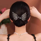 Chinese Style Hair Twister Crystal Wings Women Curler Hairpin Fashion Elegant Easy Curling Hair Tools Ladies Hair Accessories