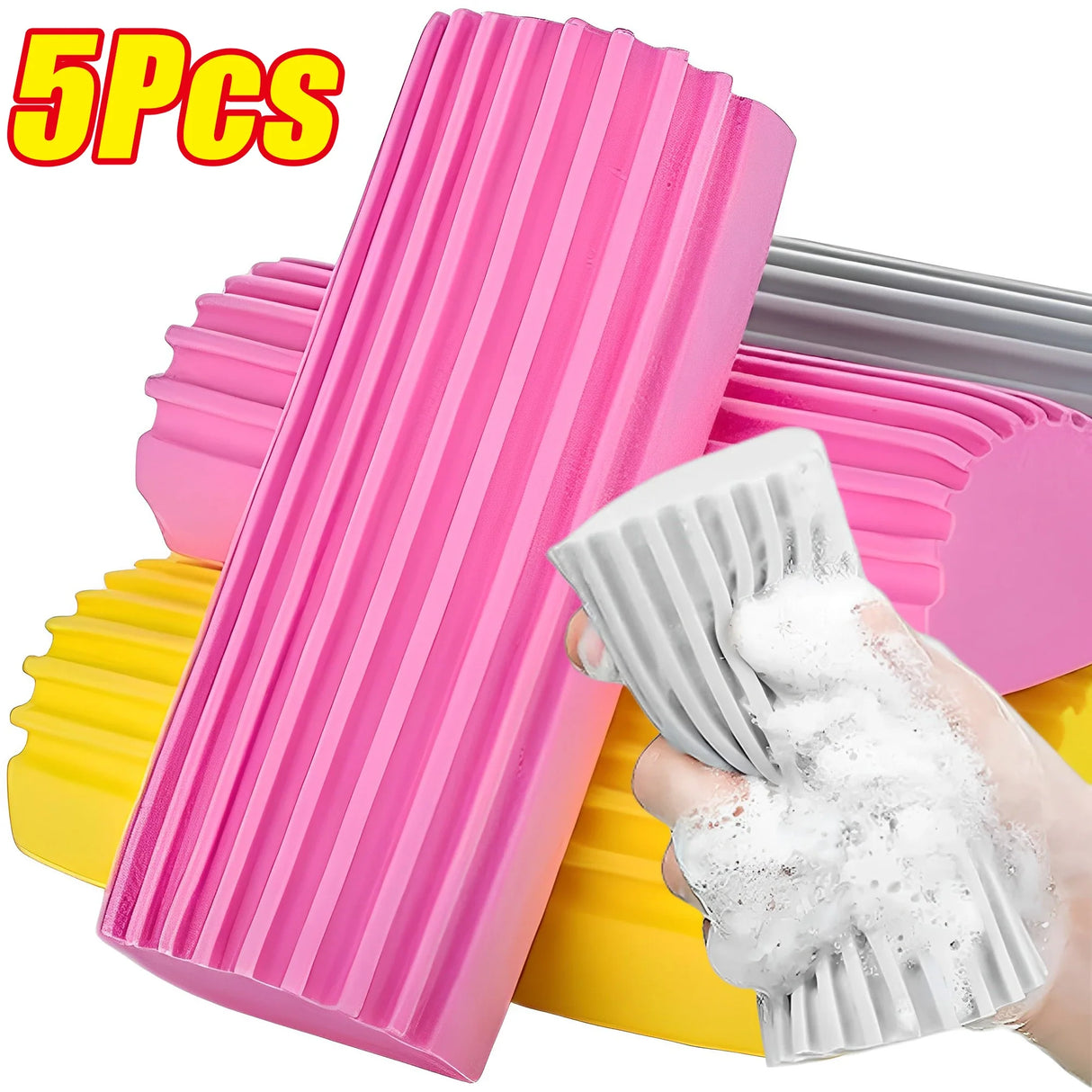 Damp Clean Duster PVA Sponge Reusable Car Detailing Wash Brush Duster for Blinds Glass Window Car Cleaning Tool Auto Accessories