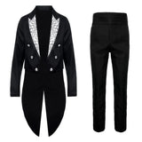 New Men's Tuxedo Suits Set Classic Formal Tailcoat Tuxedo 2 Pcs Sets Men Fashion Party Wedding Prom Clothing Male (Jacket+Pants)