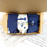 Viola Design Gift Box Hot Solid Floral Cotton Sock Necktie Set Clip Cufflinks Pin Hanky Men Wedding Party Daily Cravat Accessory