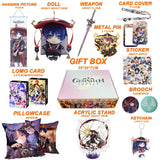 Genshin Impact Xianyun Navia Fontaine Furina Neuvillette Wriothesley Focalors Baizhu Kaveh Gift Box Include Keychain Doll Pillow