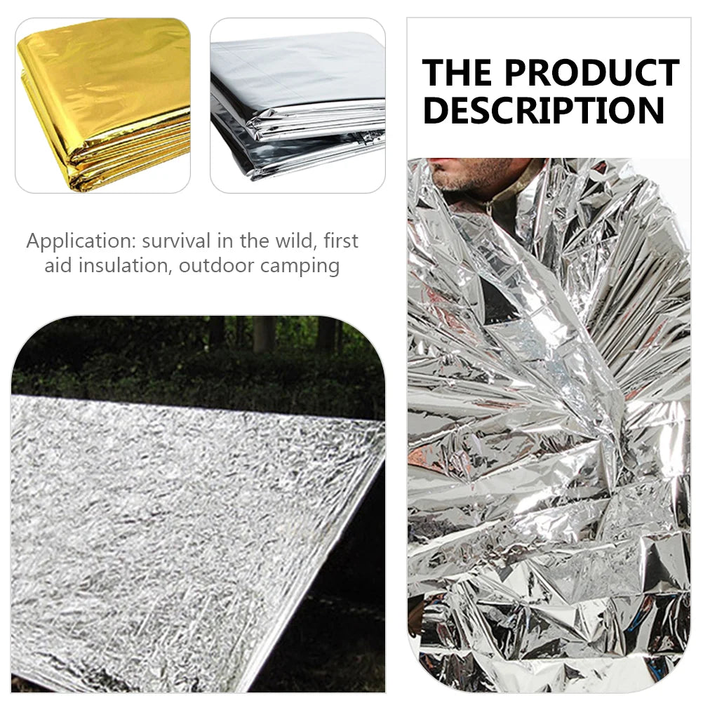 Blanket Survival Thermal Blankets Emergency Foil Rescuing Warm Safety Camping Equipment Kit Mylar