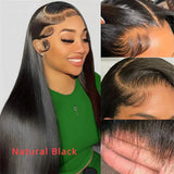 Remy 200 Density Transparent 13x6 HD Lace Frontal Wig Straight Lace Front Wigs Human Hair Ginger Orange Black Wig Witout Glue