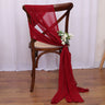 40PCS Chiffon Chair Sashes Wedding Chair Decoration 16x275cm Long For Wedding Aisle Decorations Party Banquet Event Baby Shower