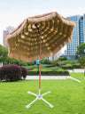 200x220cm Tiki Umbrellas Simulated Thatch Patio Beach Umbrella Garden Pool Backyard Parasol Hawaiian UV Protect Tilt Sunshades